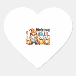 Welcome Fall Gnomes Classic T-Shirt.png Heart Sticker