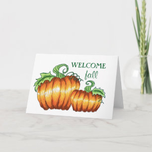Welcome Fall greeting card