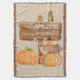 Welcome Fall Home Decor Throw Blanket