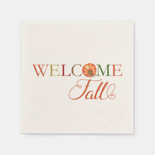 Welcome Fall Pumpkin Napkin