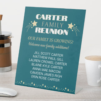 Welcome! Family Reunion New Members Pedestal Sign