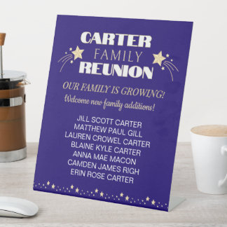 Welcome! Family Reunion New Members Pedestal Sign