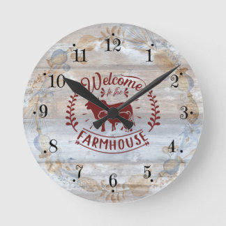 Welcome Farmhouse Wall Clock