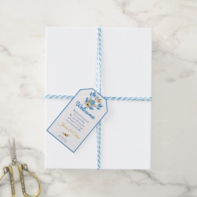 Welcome Favour Party Gift Tag (With Twine)