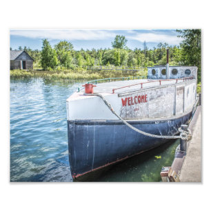 Welcome Fishing Boat Photo Print