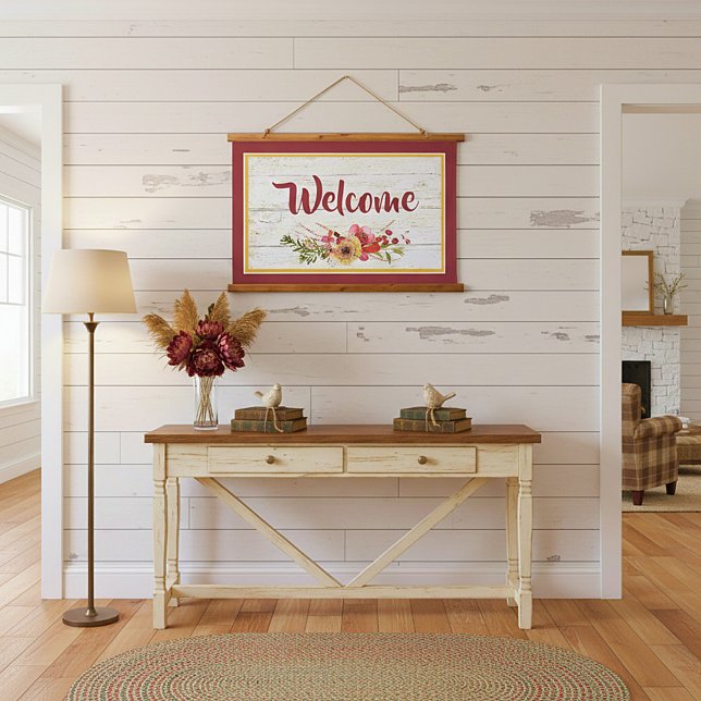 Welcome floral  hanging tapestry (Creator Uploaded)