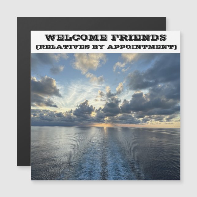 WELCOME FRIENDS CRUISE SHIP DOOR MAGNET (Front/Back)