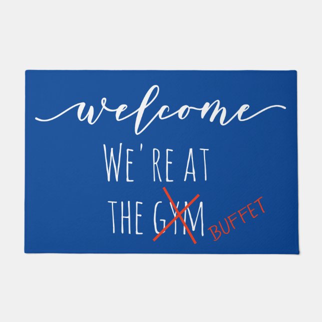 Welcome Funny We're at the Buffett Cruise Doormat (Front)