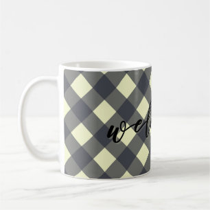 WELCOME - GINGHAM COFFEE MUG