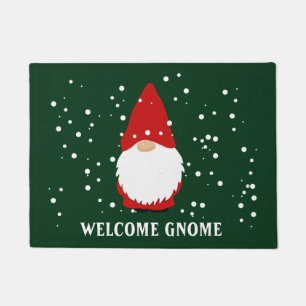 Welcome Gnome funny winter doormat design
