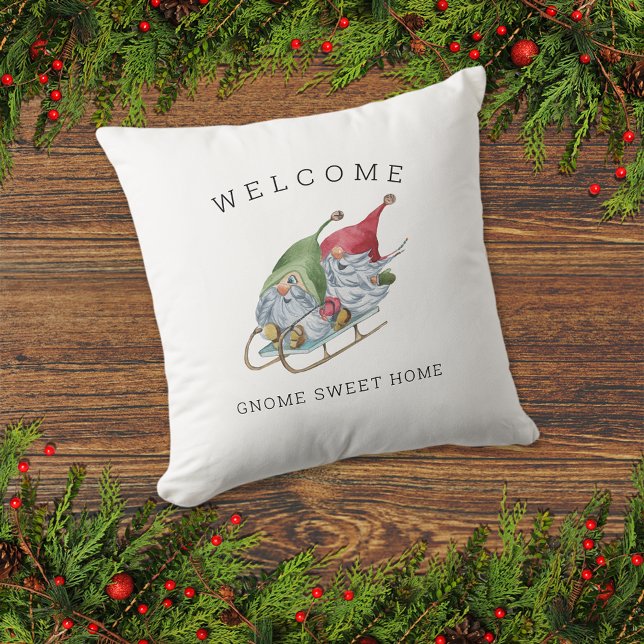 Welcome Gnome Sweet Home Christmas Sleigh Cushion (Creator Uploaded)