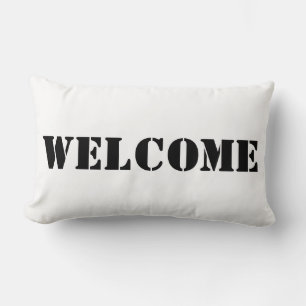 Welcome / Go Away Lumbar Throw Pillow