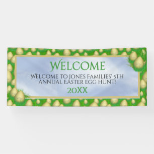 Welcome - Golden Easter Egg Hunt - Your Text Banner