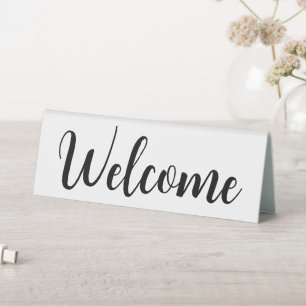 Welcome Greeting Script White 