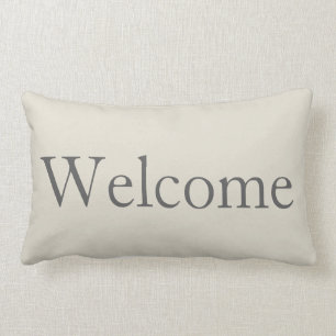 Welcome Guest Bedroom Lumbar Pillow Decor