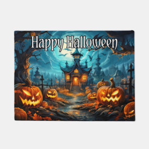 Welcome   Halloween Haunted House Doormat
