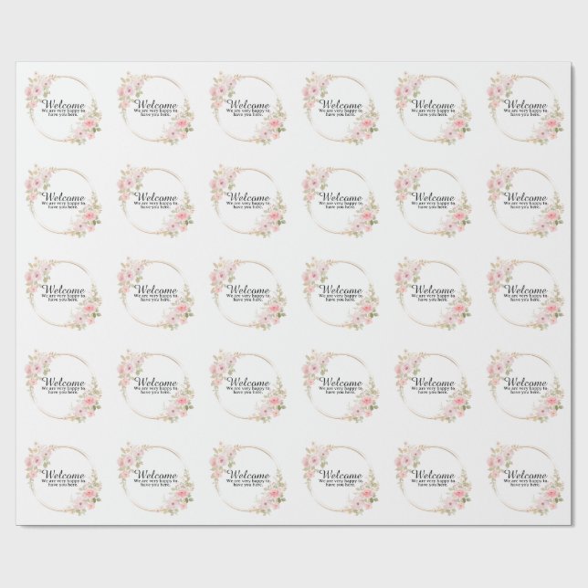 Welcome Handmade Gift Wrapping Paper (Flat)