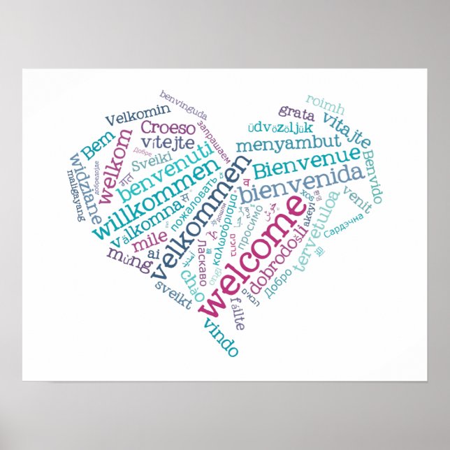 Welcome Heart (many languages) Poster (Front)