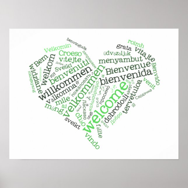 Welcome Heart (many languages) Poster (Front)