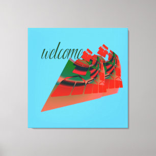   welcome   homage  , celebrate hosting , venerati canvas print