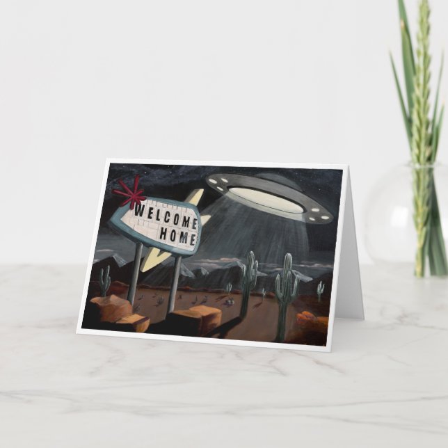 Welcome Home! A retro inspired greeting card.  Card (Front)