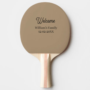 Welcome home add family name house inauguration ping pong paddle