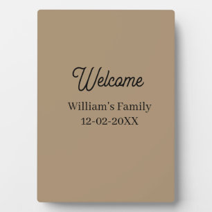 Welcome home add family name house inauguration plaque