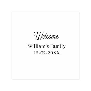 Welcome home add family name house inauguration self-inking stamp