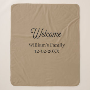 Welcome home add family name house inauguration sherpa blanket