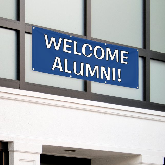 Welcome Home Alumni Banner (Outside Building)