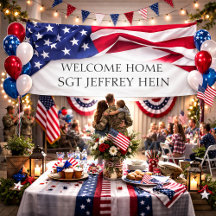 Welcome Home American Flag Military Celebration