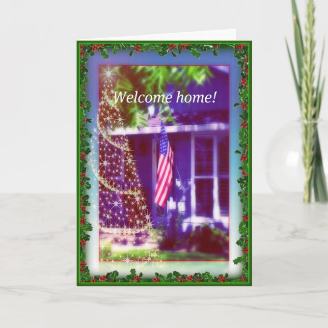Welcome Home and Merry Christmas  Military Card (Front)