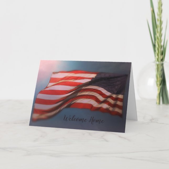 Welcome Home and Thank You Military Greeting Card (Front)