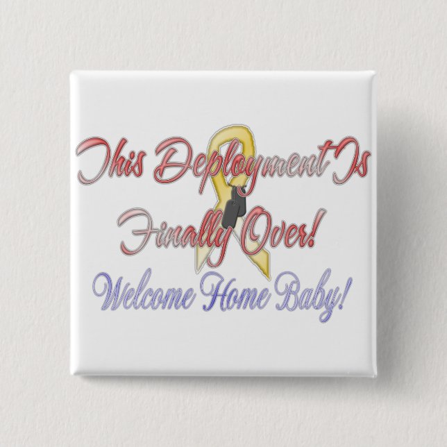 Welcome Home Baby! 15 Cm Square Badge (Front)