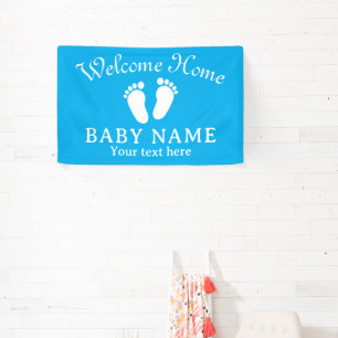 Welcome Home Baby Feet decoration banner