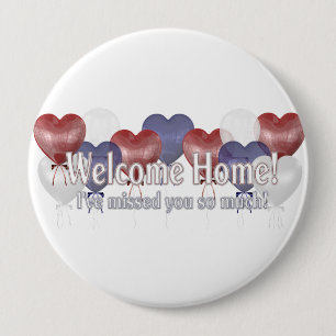 Welcome Home Balloons 10 Cm Round Badge