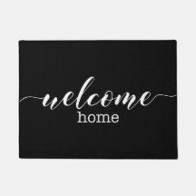 Welcome Home Black Doormat