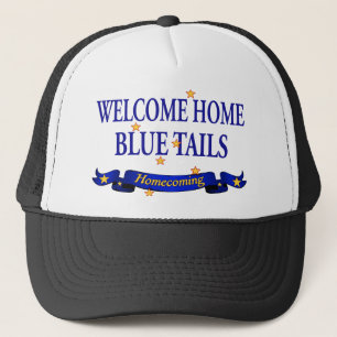 Welcome Home Blue Tails Trucker Hat