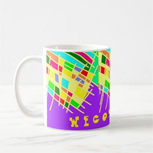 Welcome home brite splash art and message coffee mug