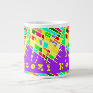 Welcome home brite splash art and message large coffee mug