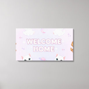 Welcome home canvas print