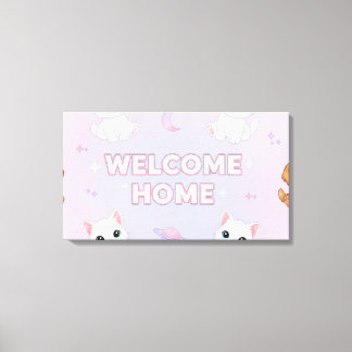 Welcome home canvas print