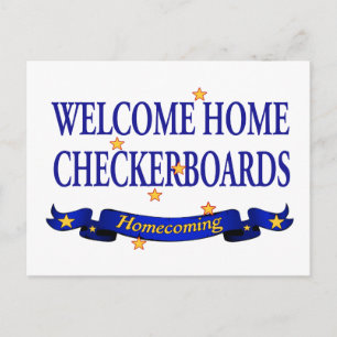 Welcome Home Checkerboards Postcard