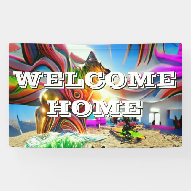Welcome Home custom German Shepherd Dog Banner (Horizontal)