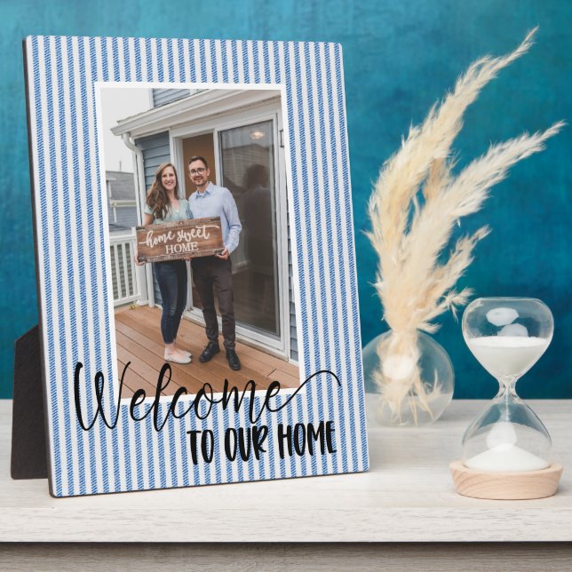 Welcome Home Custom Photo Plaque (Side)