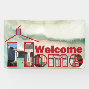 Welcome Home custom Vinyl Banner 3' x 5 