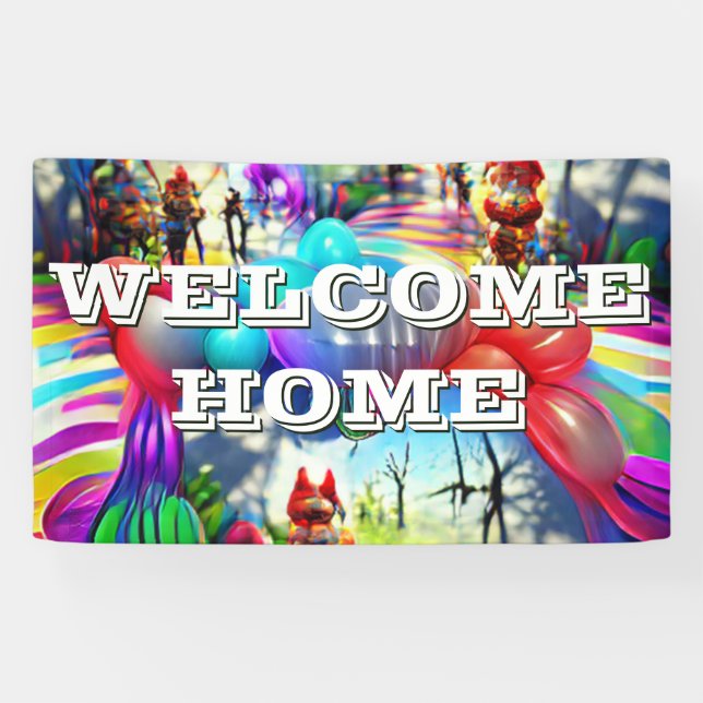 Welcome Home custom Vinyl Banner 3' x 5' Banner (Horizontal)