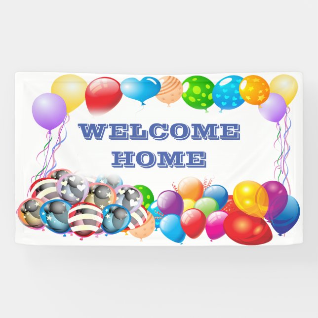 Welcome Home custom Vinyl Banner 3' x 5' Banner (Horizontal)