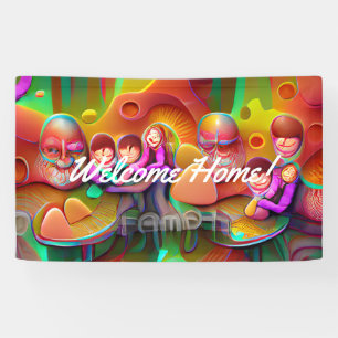 Welcome Home custom Vinyl Banner 3' x 5' Banner