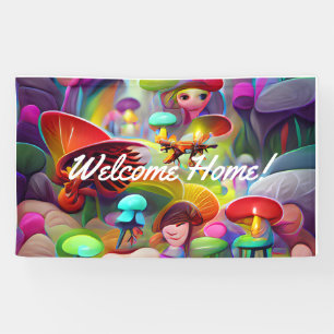 Welcome Home custom Vinyl Banner 3' x 5' Banner